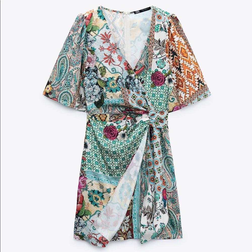 Zara Patchwork Print Mini Dress - image 5